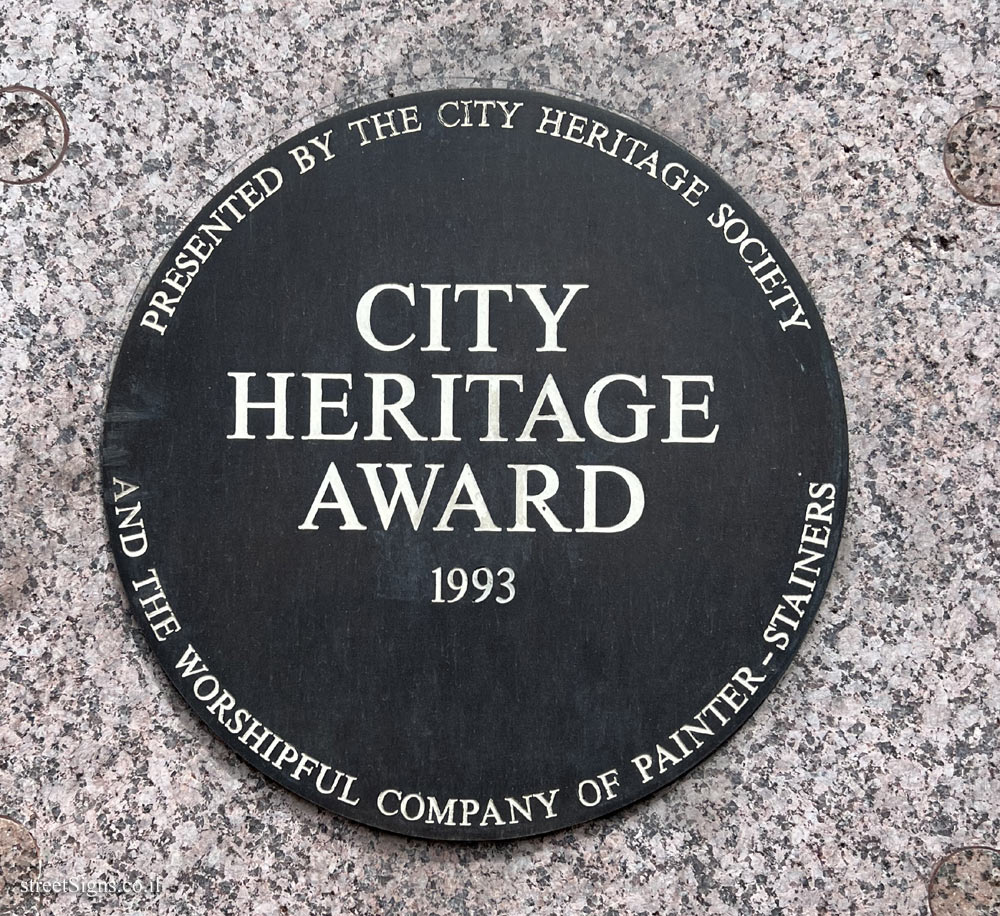 London - Where Furnival’s Inn was - City Heritage Award - 140 Holborn, London EC1N 2ST, UK