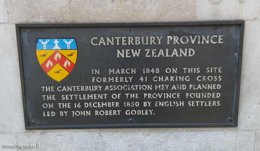 London - The house where Canterbury County - New Zealand was planned