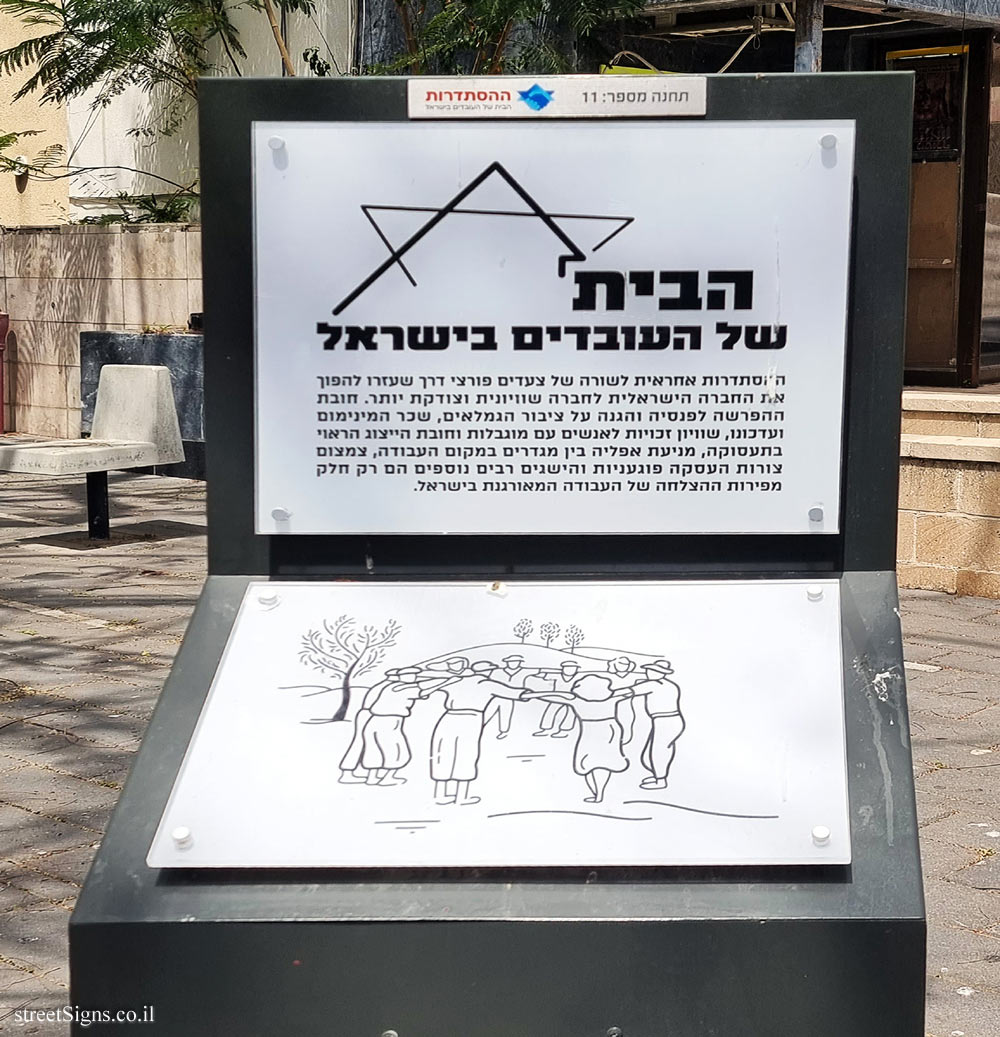 Rishon Lezion - Histadrut Garden - Milestones in the History of the Histadrut - Station 11