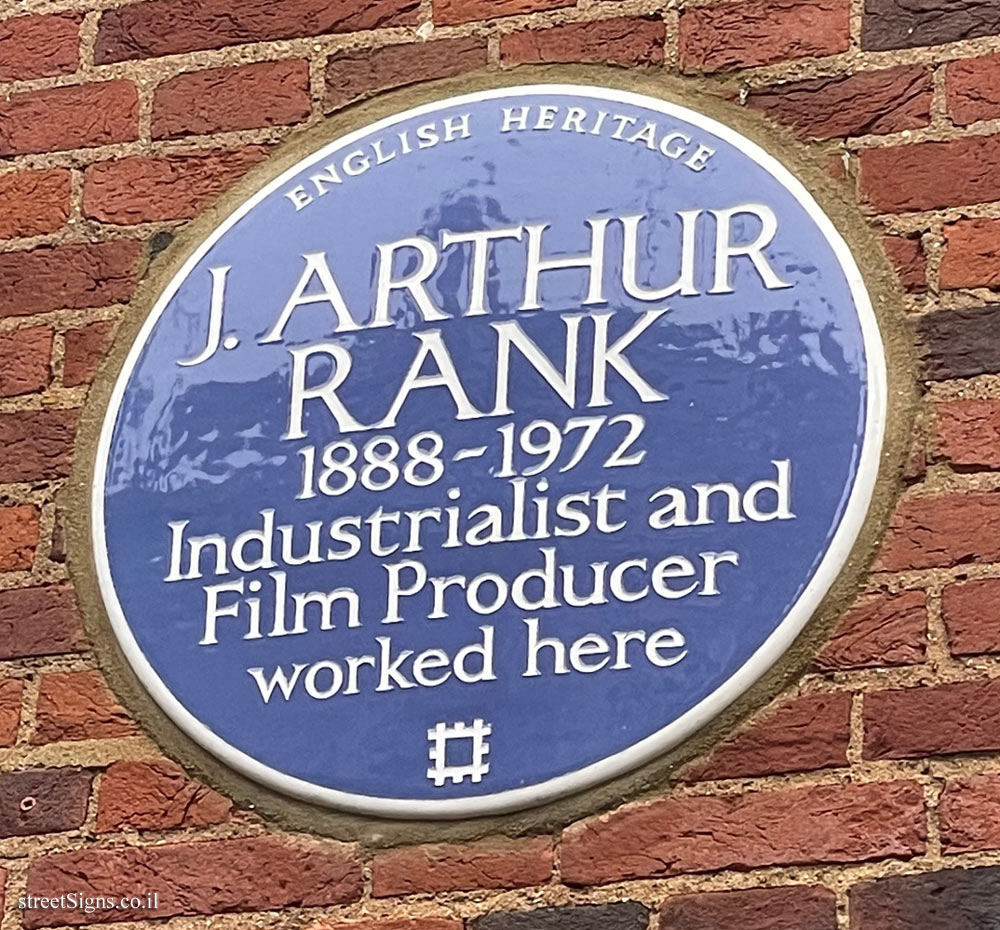 London - English Heritage - The house where J. Arthur Rank worked