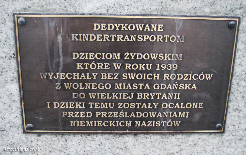 Gdansk - A monument commemorating the "Kindertransport"
