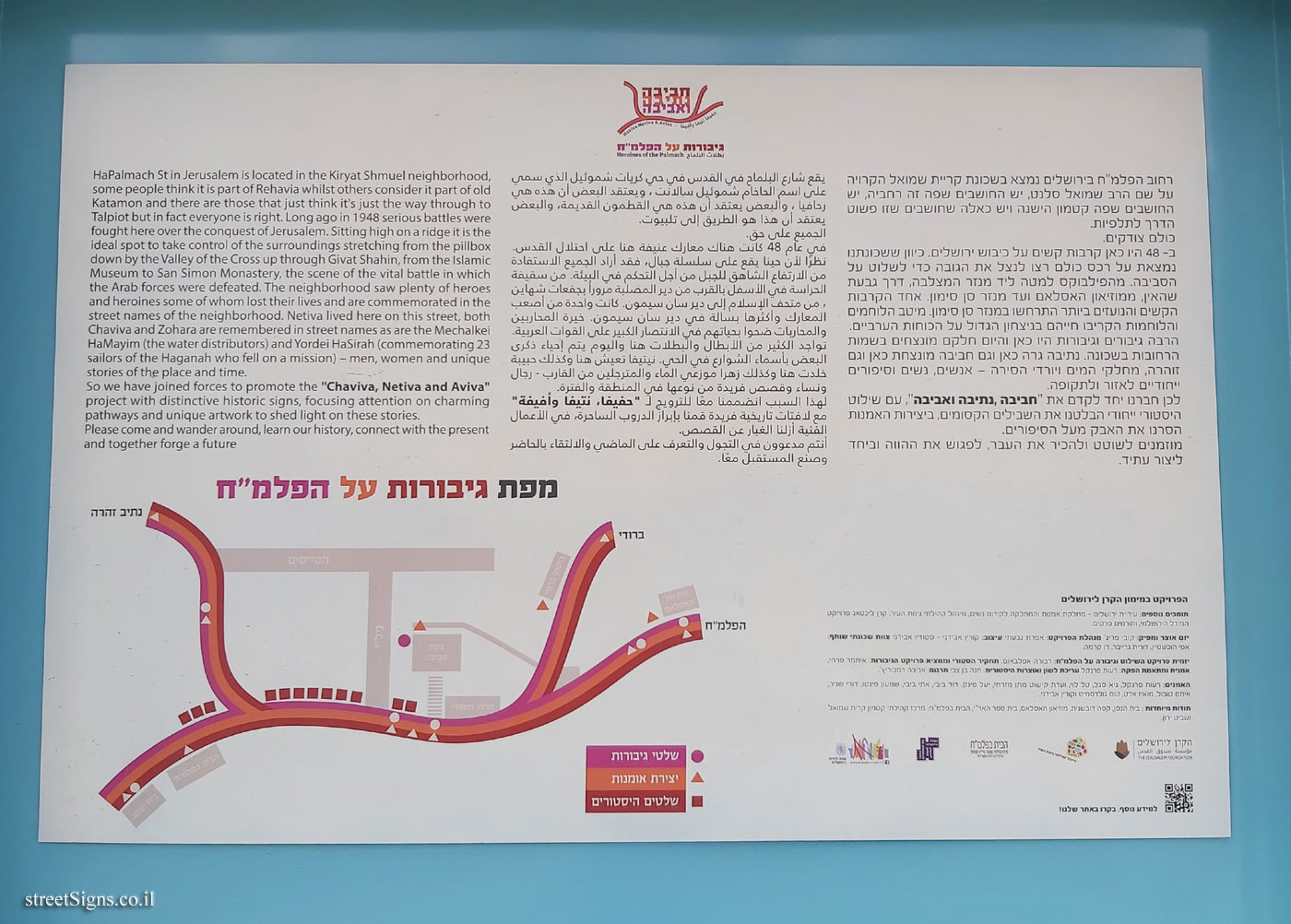 Jerusalem - "Haviva Netiva and Aviva" route - About the route