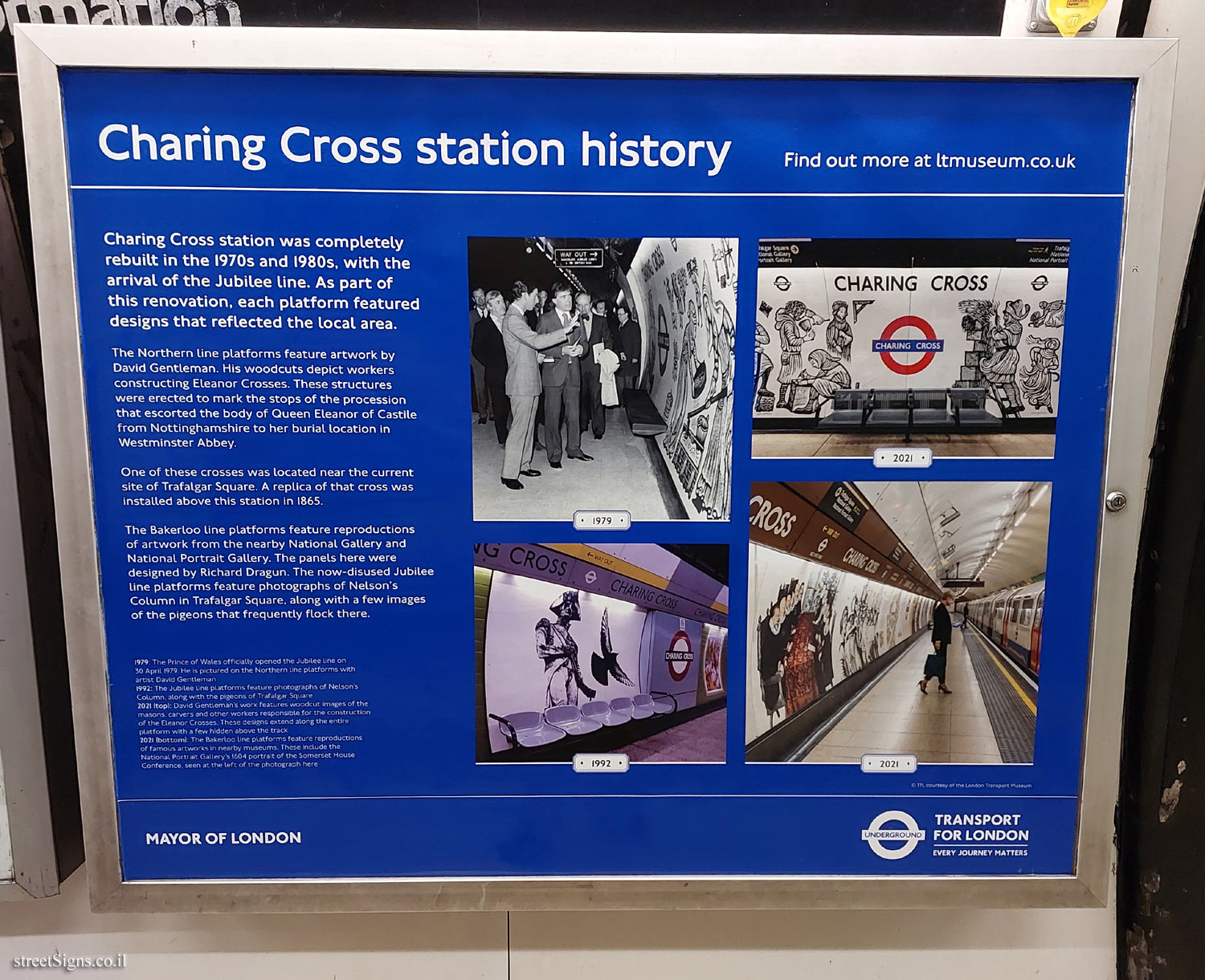 London - London Underground History - Charing Cross Station (Platforms design)