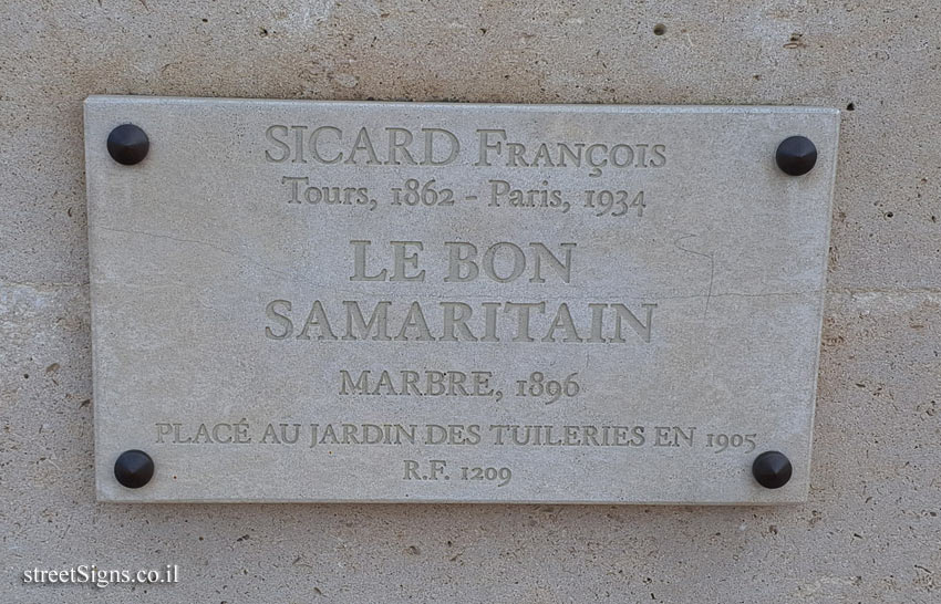 Paris - Tuileries Gardens - "The Good Samaritan" outdoor sculpture by François Sicard
