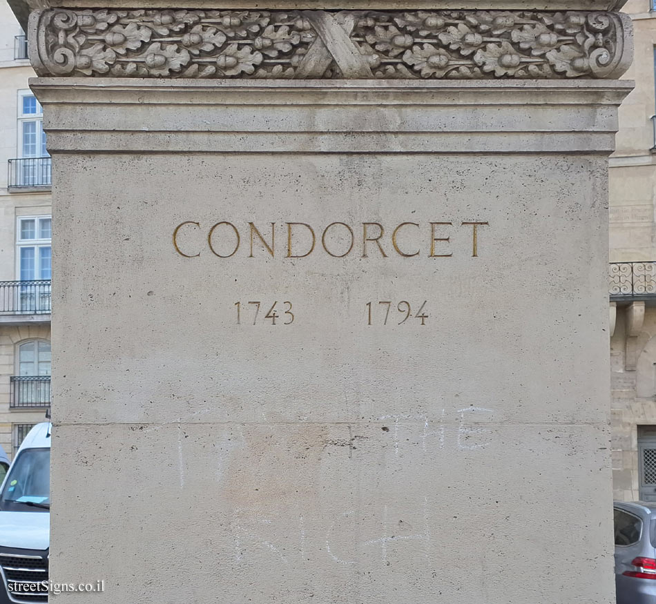 Paris - A statue commemorating the Marquis de Condorcet