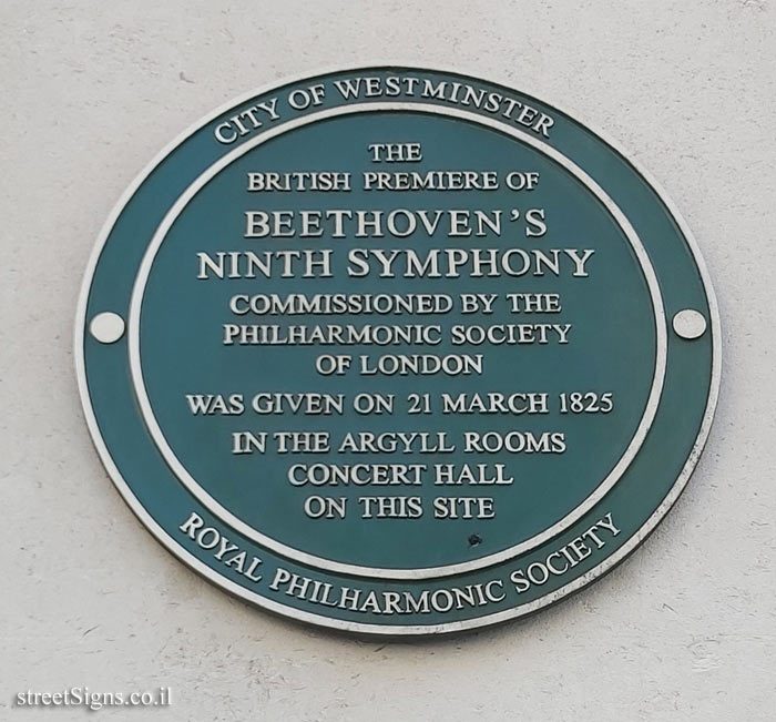 London - Commemorating the first performance of Beethoven’s Ninth Symphony