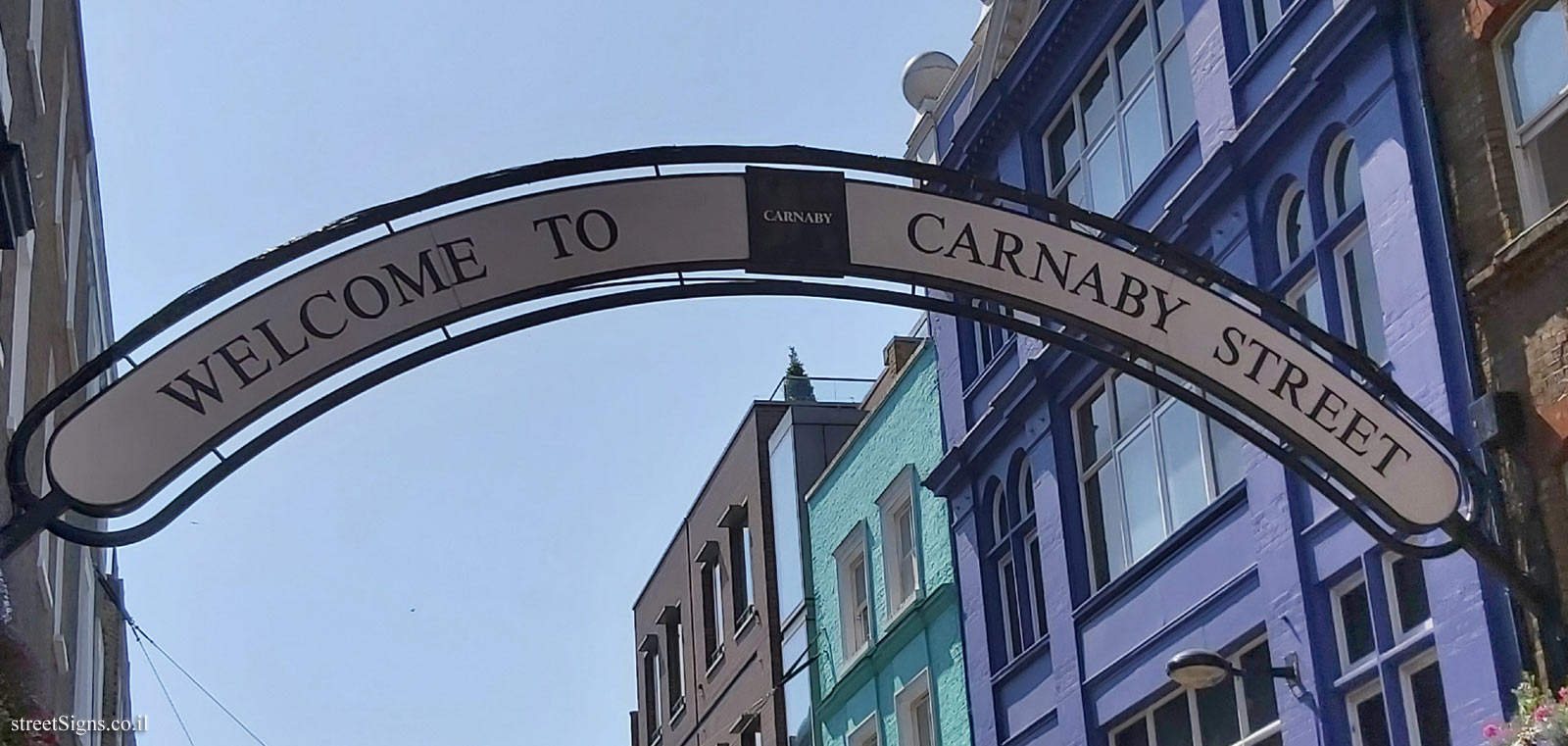London -  The sign posted on Carnaby Street