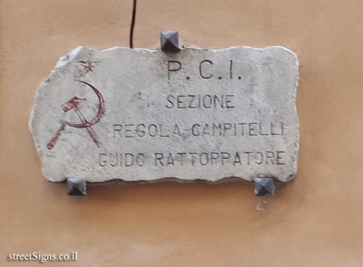 Rome - Commemorative plaque for Guido Rattoppatore