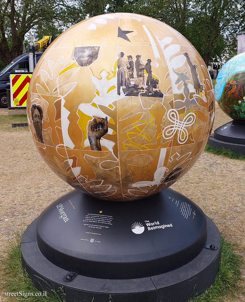 London - Greenwich - Exhibition at the Maritime Museum exploring slave trade - Alvin Kofi - The Globe