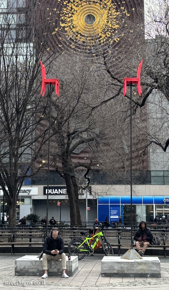 New York - "The Space Between Us" outdoor sculpture by Risha Gorig - 14 St–Union Sq, New York, NY 10003, USA