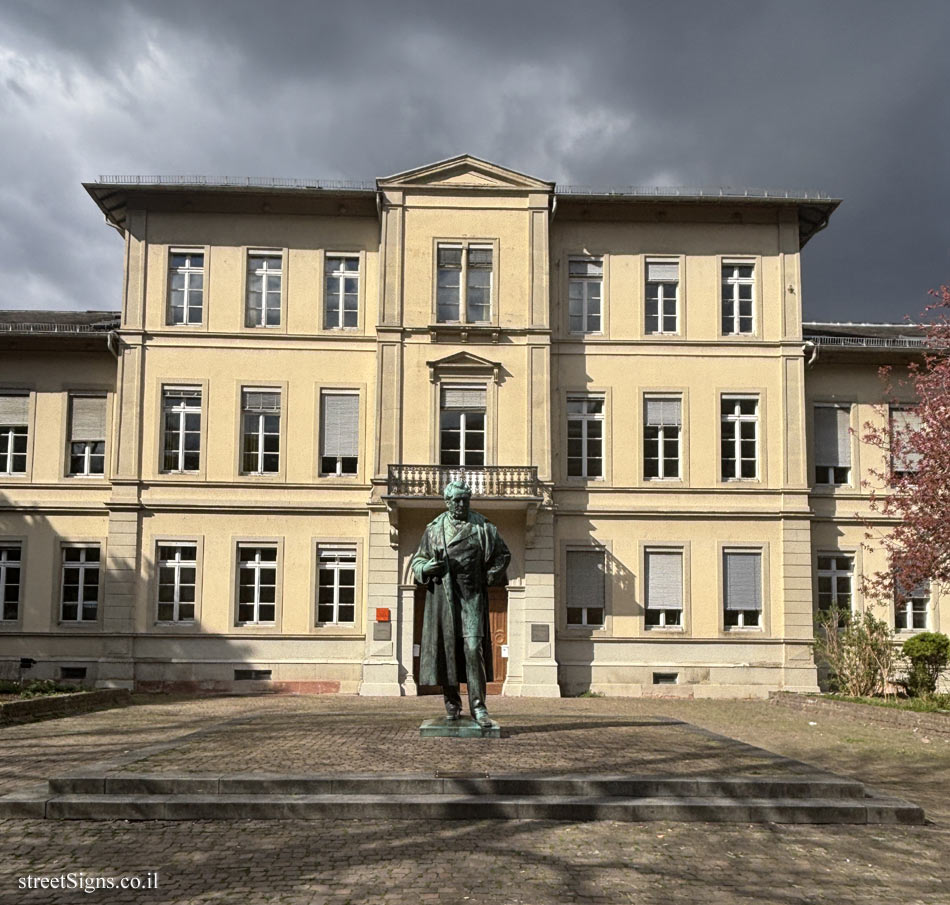 Heidelberg - Memorial statue to chemist Robert Bunsen - Hauptstraße 49, 69117 Heidelberg, Germany