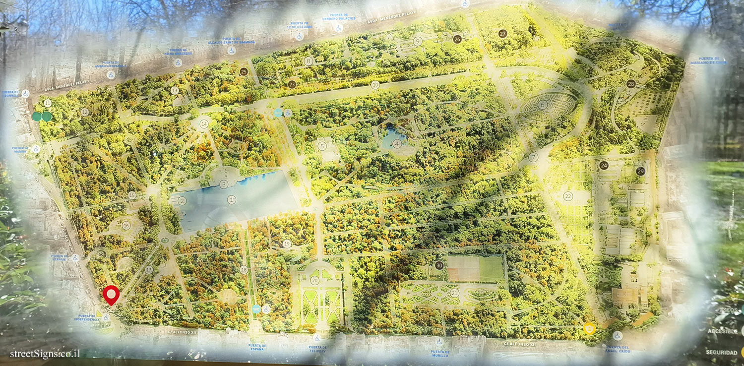 Madrid - Buen Retiro Park - Park Map