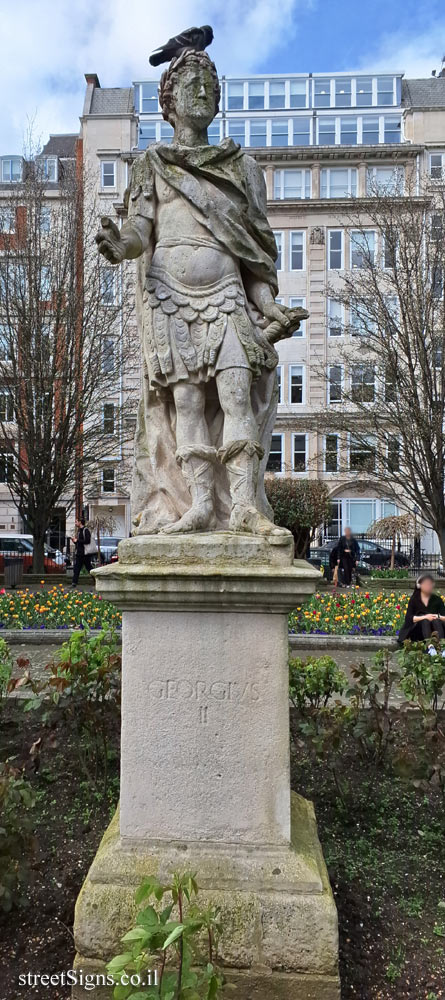 London - Statue of King George II - Golden Square, London W1F 9JG, UK