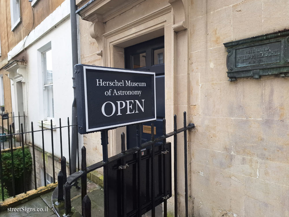 Bath - the house where astronomer William Herschel lived - 19 New King St, Bath BA1 2BL, UK