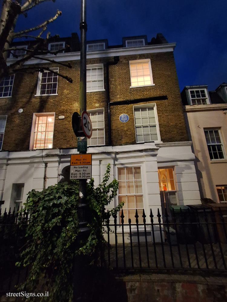 London - commemorative plaque at the place where Sinologist Arthur Wiley lived - 50 Southwood Ln, London N6 5EB, UK