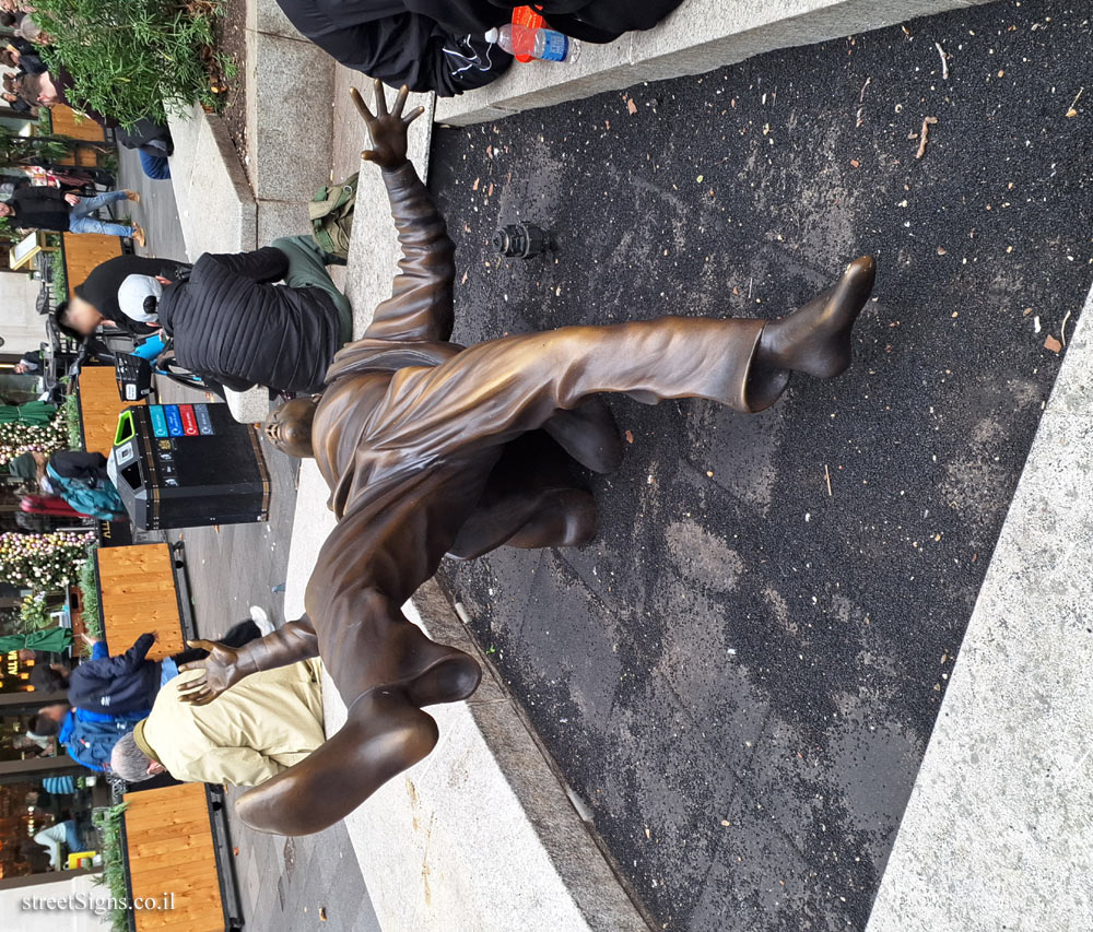 London - Leicester Square - Statue of Daniel Kaluuya in his performance in the film "Get Out" - 38a Leicester Square, London WC2H 7DX, UK