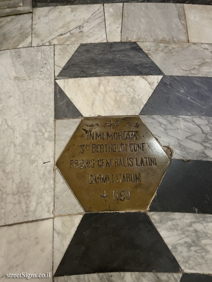 Haifa - Memorial plaque in memory of Saint Berthold of Calabria at the Stella Maris Monastery - Stella Maris Rd 100, Haifa, 3109002, Israel