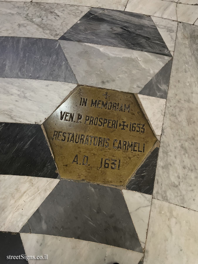 Haifa - Memorial plaque in memory of Prosper of the Holy Spirit at the Stella Maris Monastery - Stella Maris Rd 100, Haifa, 3109002, Israel