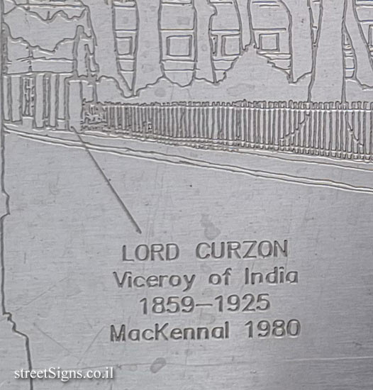 London - Silver Jubilee Walkway - P&O Shipping Company and Places and People in the Area - The statue and home of Lord Curzon