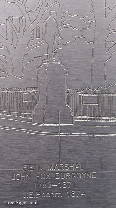 London - Silver Jubilee Walkway - P&O Shipping Company and Places and People in the Area - The statue of John Fox Burgoyne