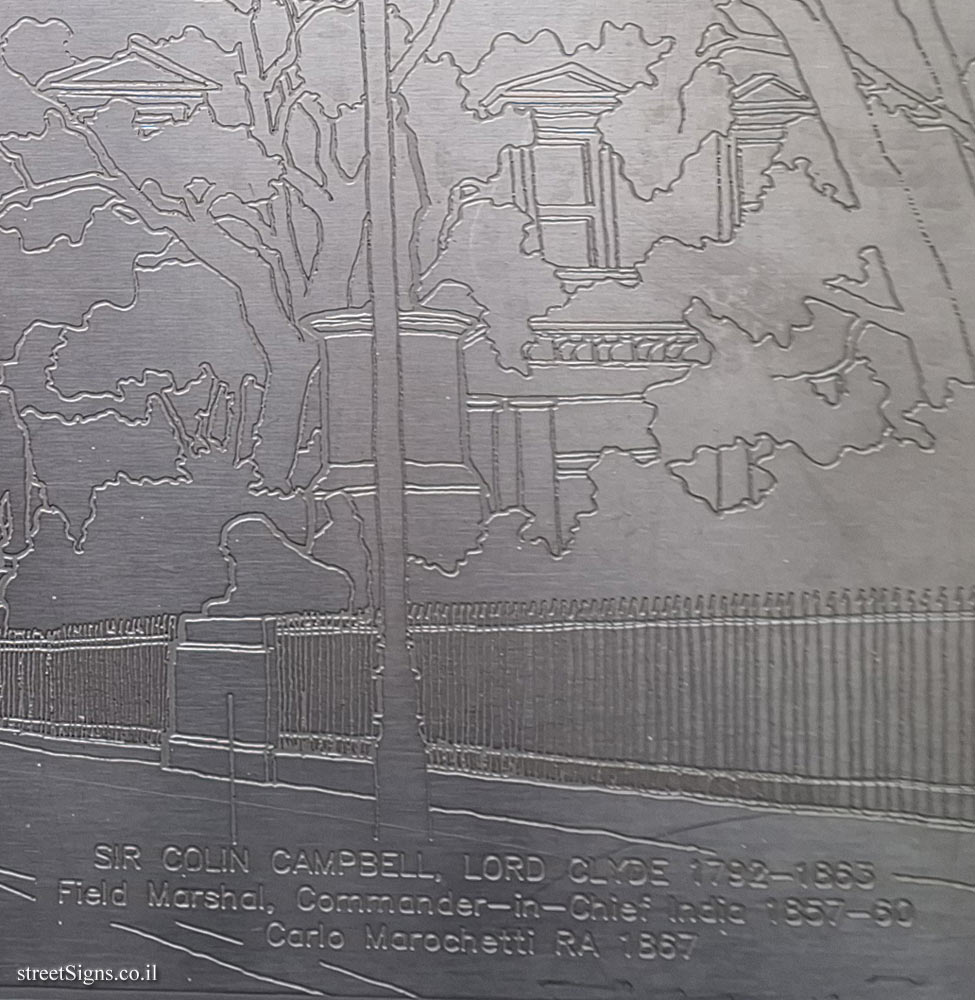 London - Silver Jubilee Walkway - P&O Shipping Company and Places and People in the Area - The statue of Colin Campbell