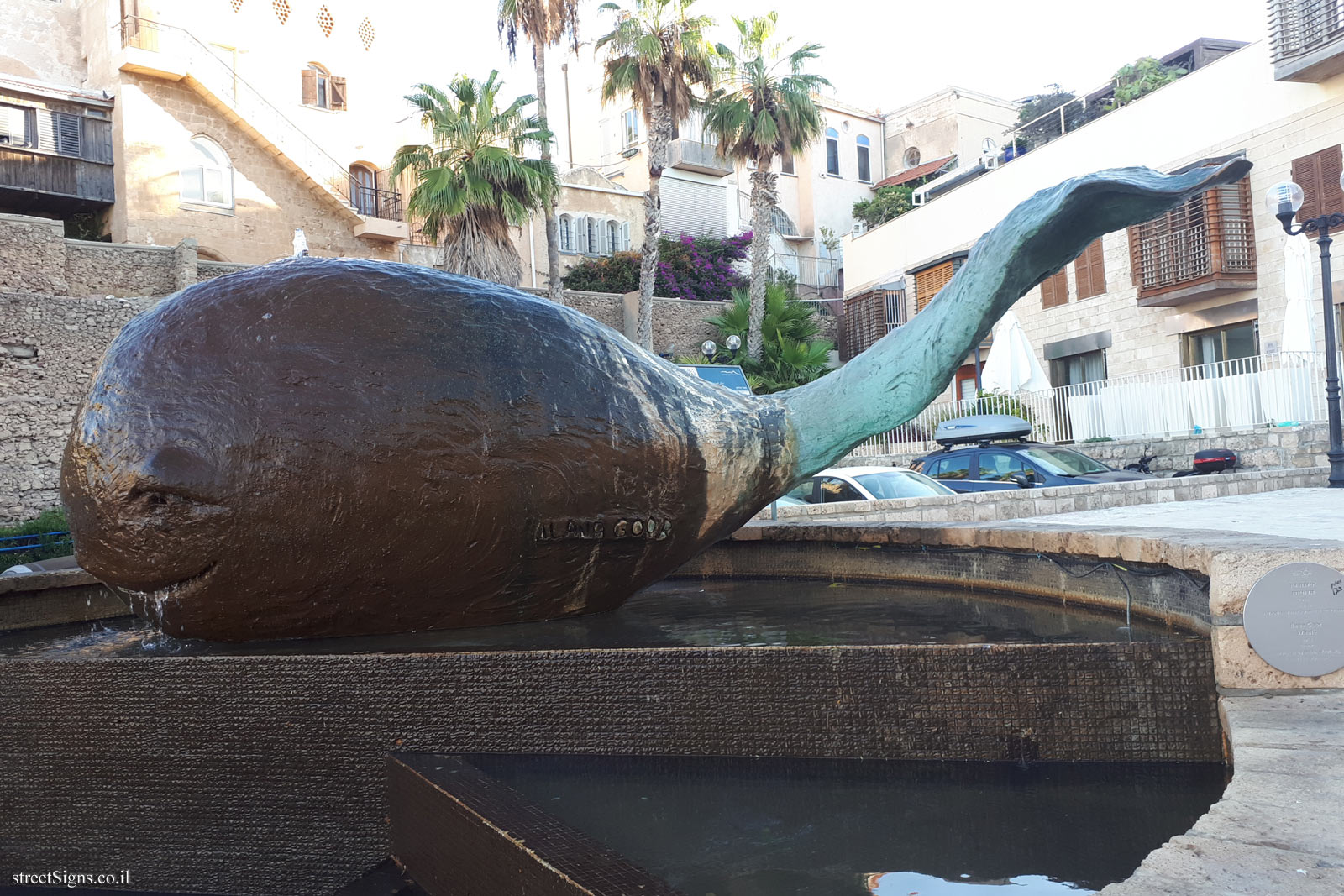 "Whale" - Outdoor sculpture by Ilana Goor - Louis Pasteur St 8, Tel Aviv-Yafo, Israel