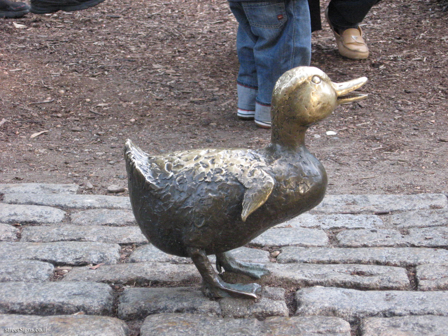 Boston - the public garden - an outdoor sculpture - Make Way for Ducklings