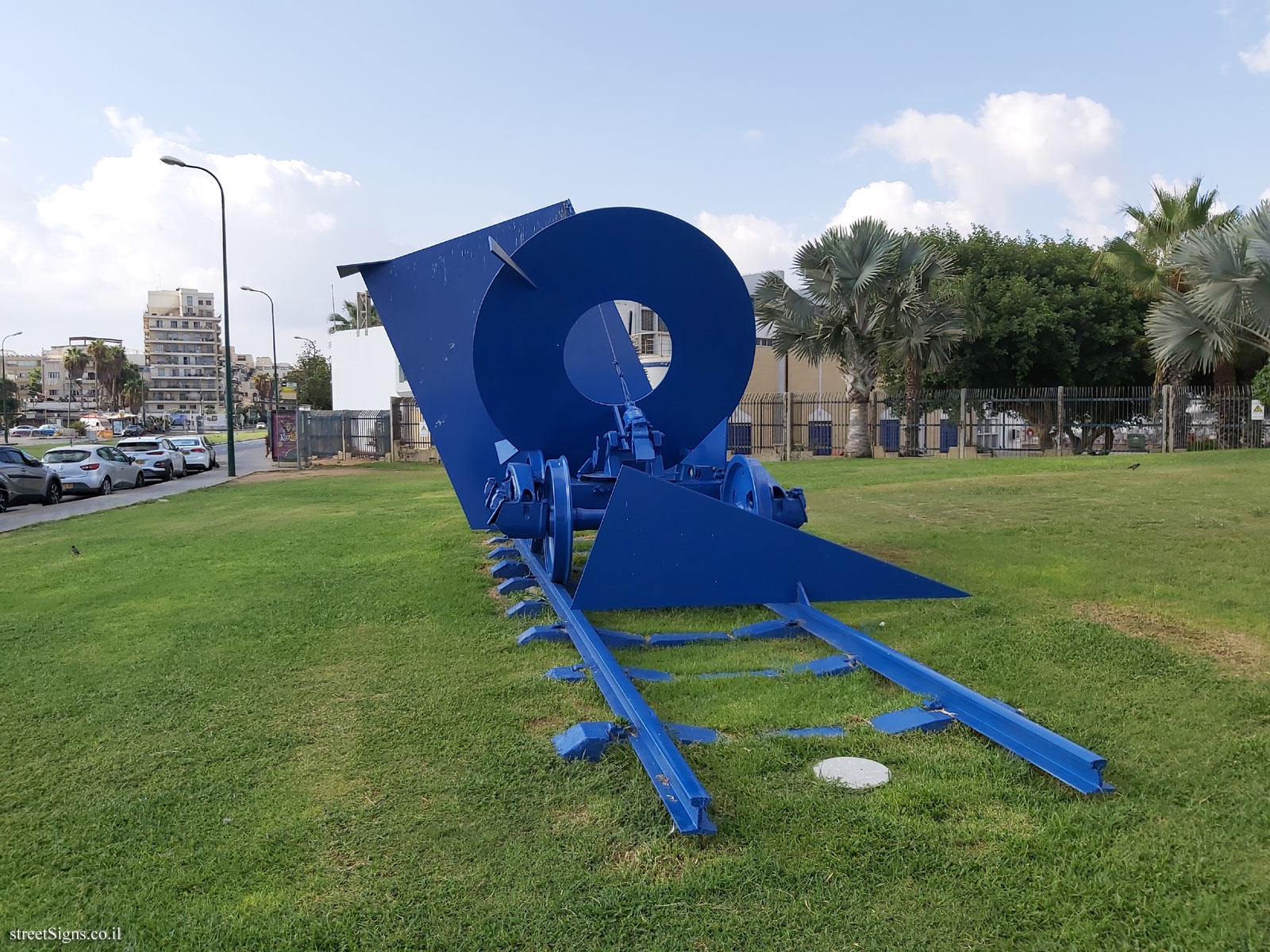 "Last Train from Jaffa to Jerusalem" - Outdoor sculpture by Yigael Tumarkin - Nahum Goldmann St 2, Tel Aviv-Yafo, Israel