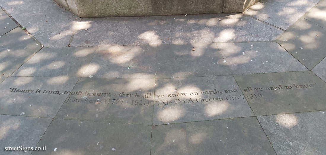 South End Green fountain - John Keats - Hampstead, London, UK