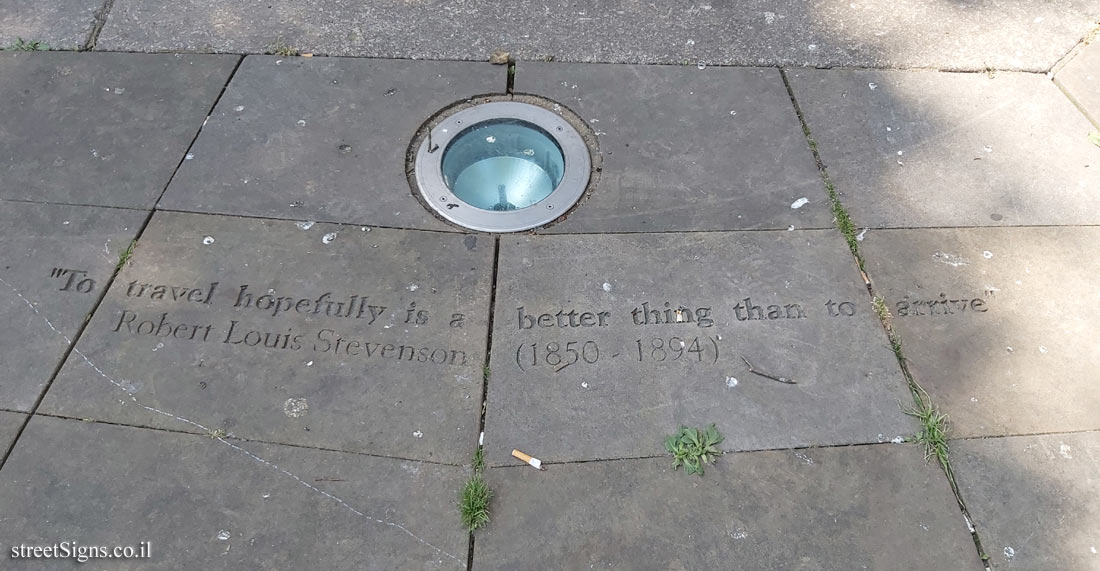 South End Green fountain - Robert Louis Stevenson - Hampstead, London, UK