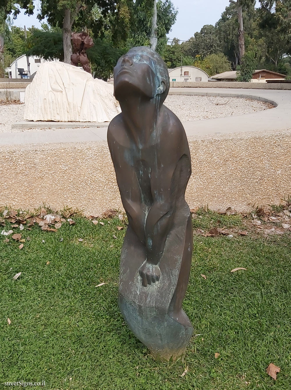 "Internal Struggle" Michael Shacam outdoor sculpture - The Topor sculpture garden at Sheba Hospital in Tel Hashomer