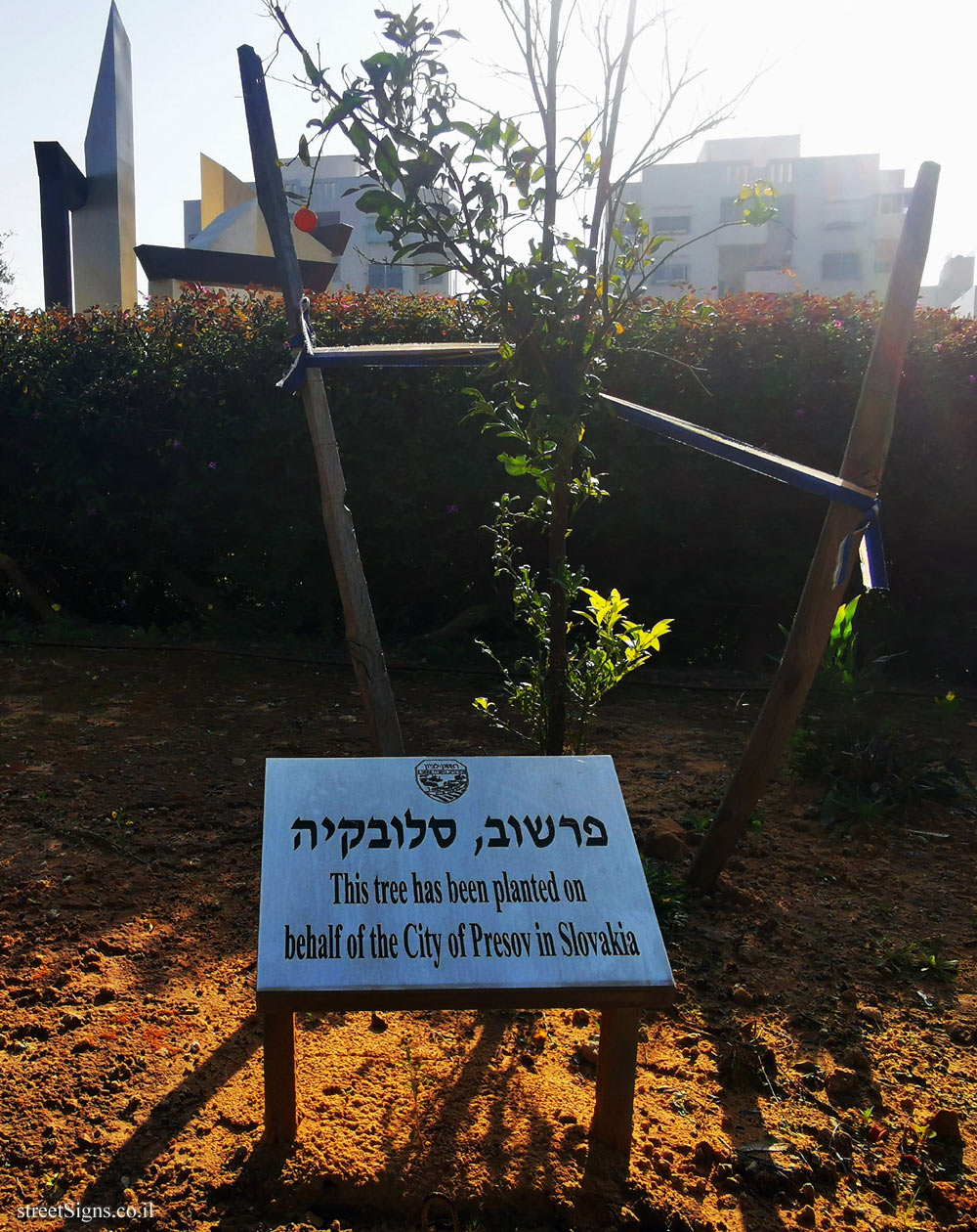 Rishon Lezion - trees planted for Sister cities - Presov, Slovakia