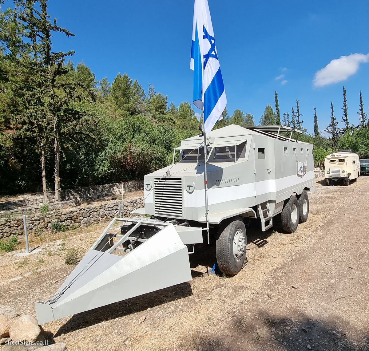 Armored in the courtyard of Khan Sha’ar HaGai