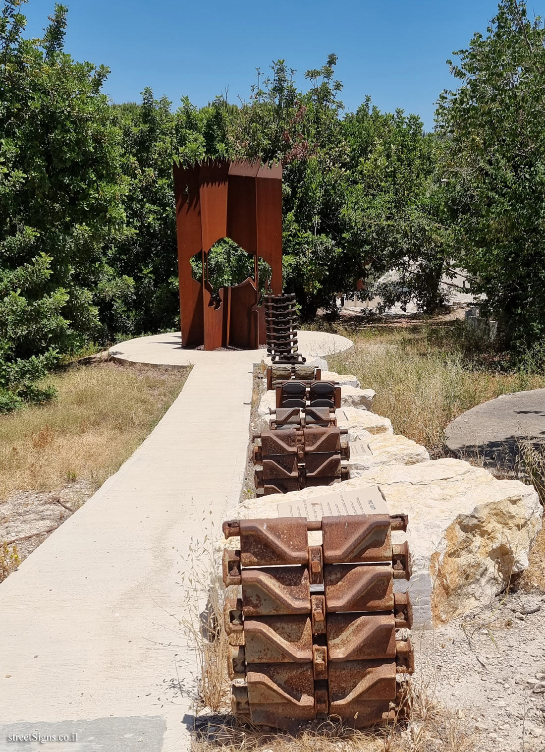 Latrun - a monument to the 14th Brigade