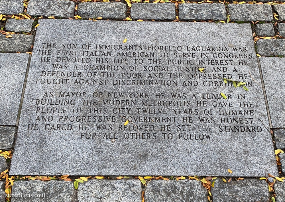 New York - A monument to Fiorello La Guardia - 547 LaGuardia Pl, New York, NY 10012, USA