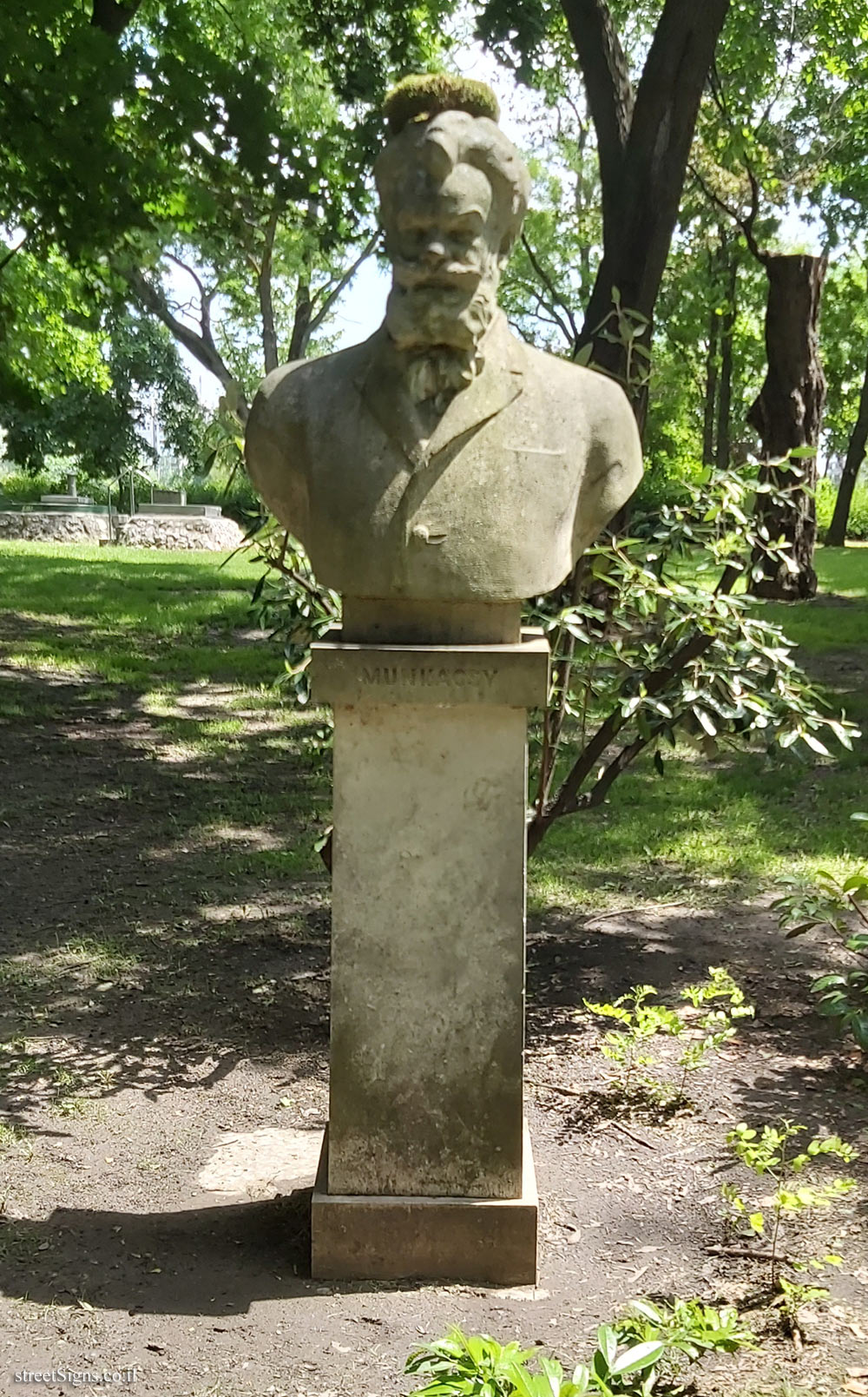Budapest - Margit Island - a statue commemorating the painter Munkácsy Mihály