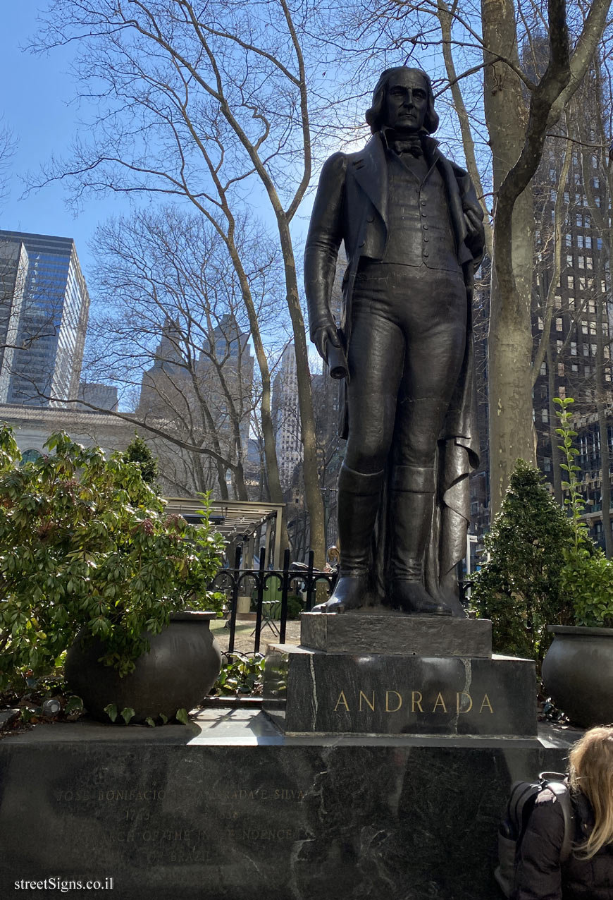 New York - A memorial to José Bonifácio de Andrada - 1111 6th Ave, New York, NY 10036, USA