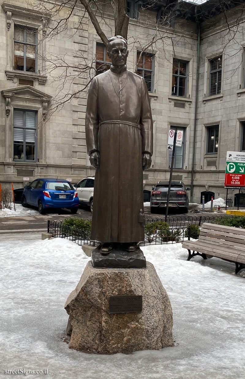 Montreal - Statue of Andre Bessette (Frère André) - Place du Frère-André, Montréal, QC H3B 3C6, Canada