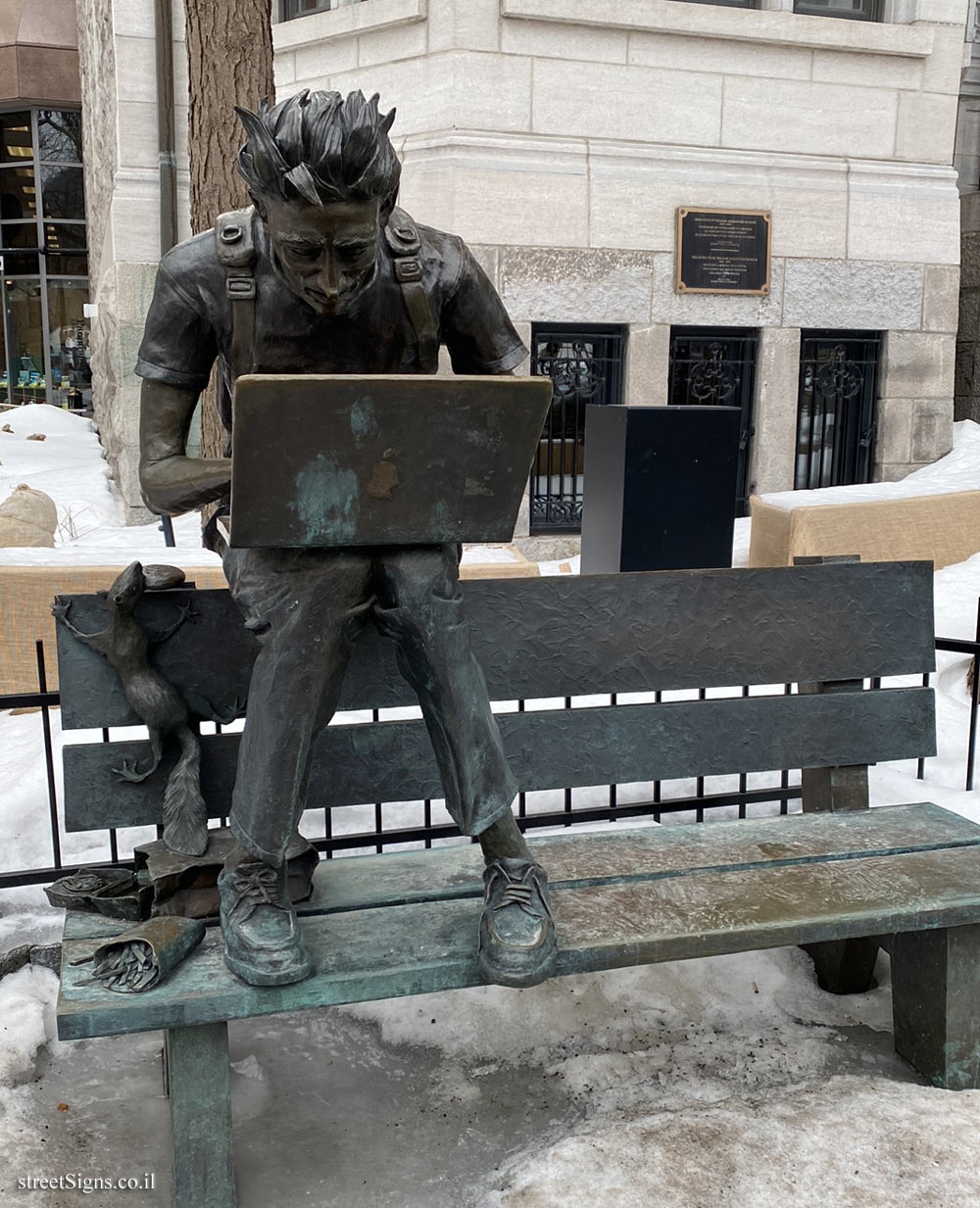 Montreal - "The Lesson" is an outdoor sculpture by Cédric Loth - Université McGill, Montréal, QC H3A 1G3, Canada