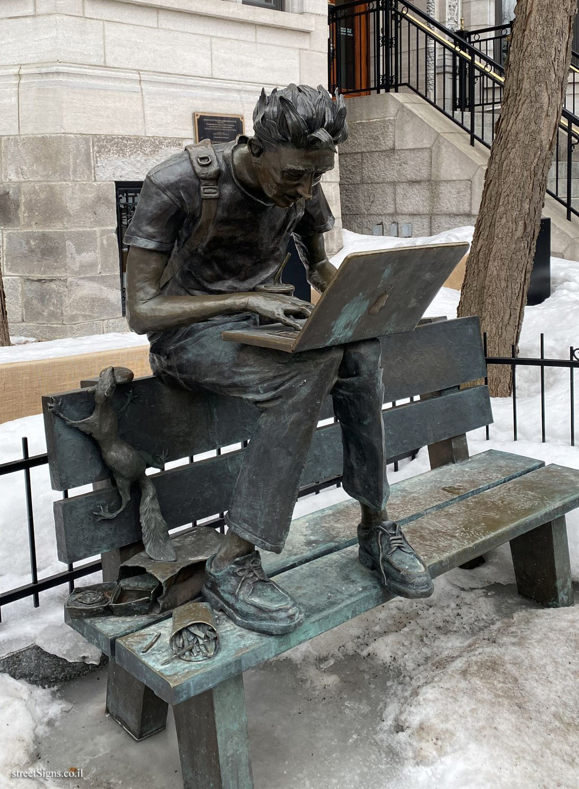 Montreal - "The Lesson" is an outdoor sculpture by Cédric Loth - Université McGill, Montréal, QC H3A 1G3, Canada