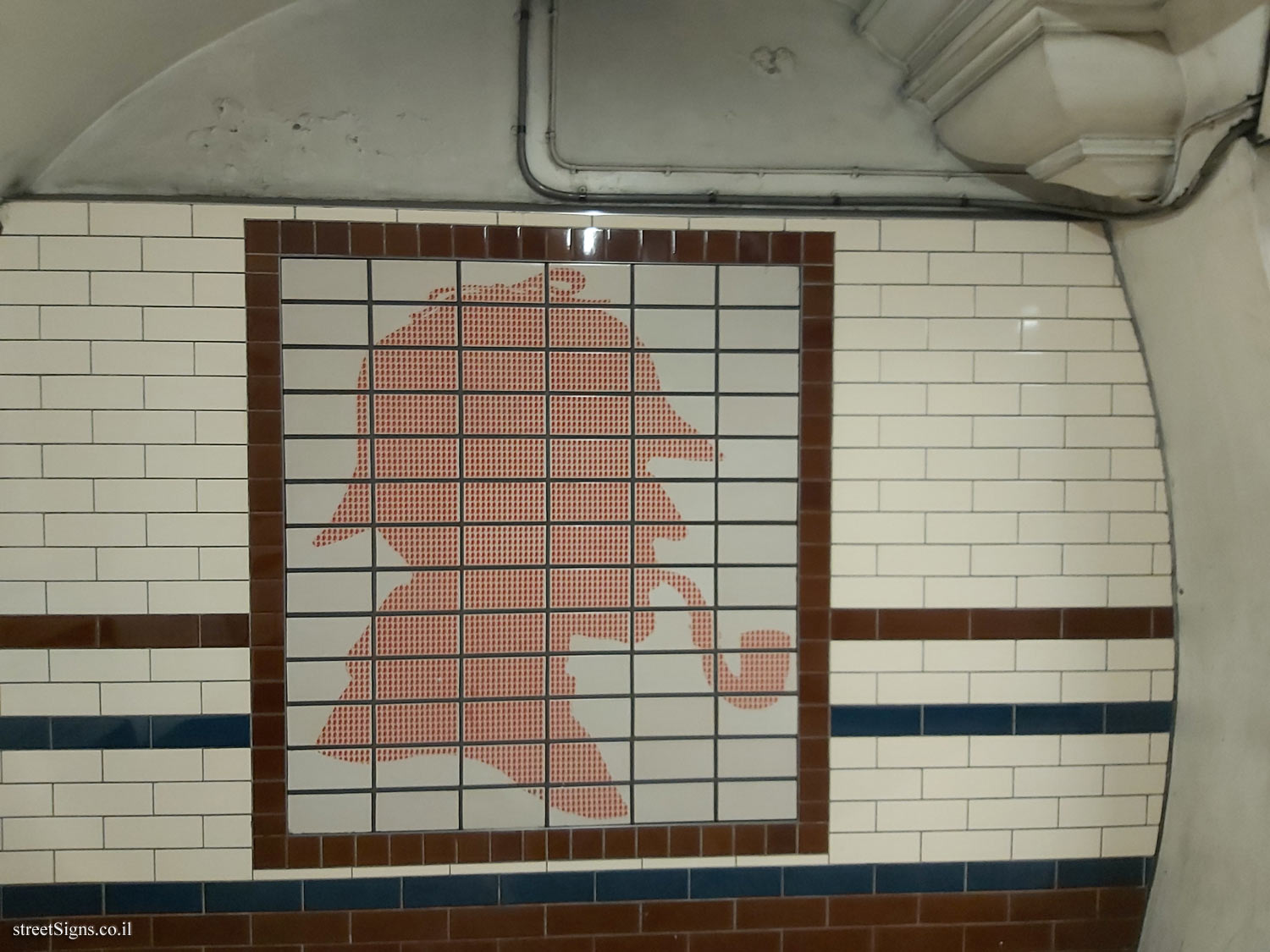 London - Baker Street Subway Station - Interior of the station - the silhouette of Sherlock Holmes