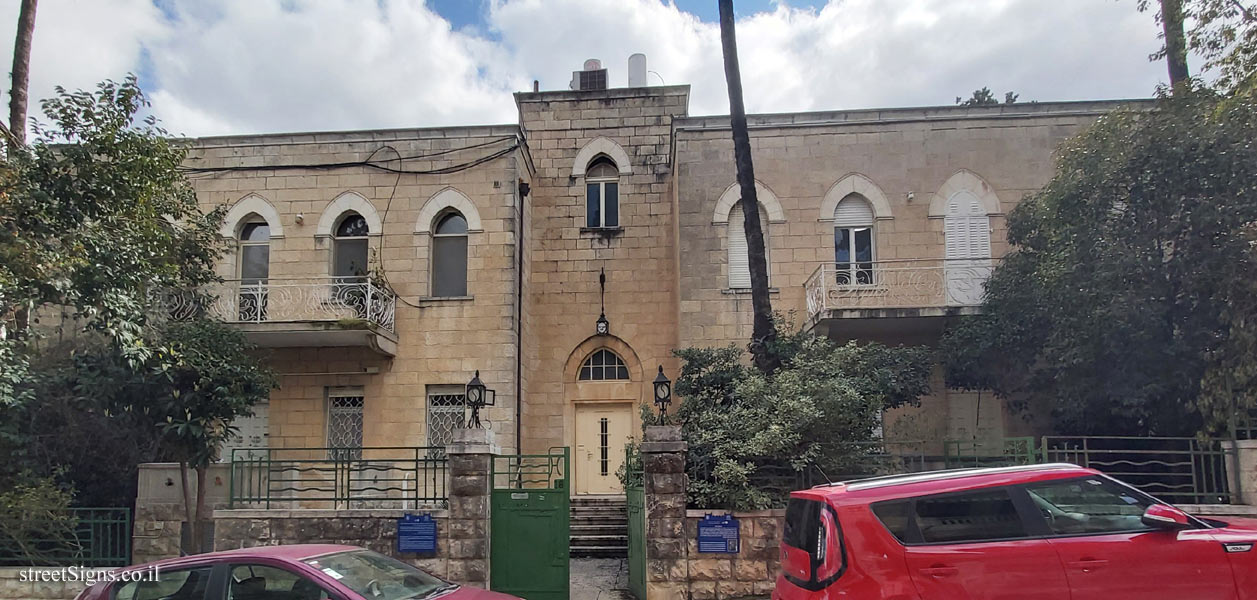 Jerusalem - Heritage Sites in Israel - The house of Haim Hazaz - Hovevei Tsiyon St 18, Jerusalem, Israel