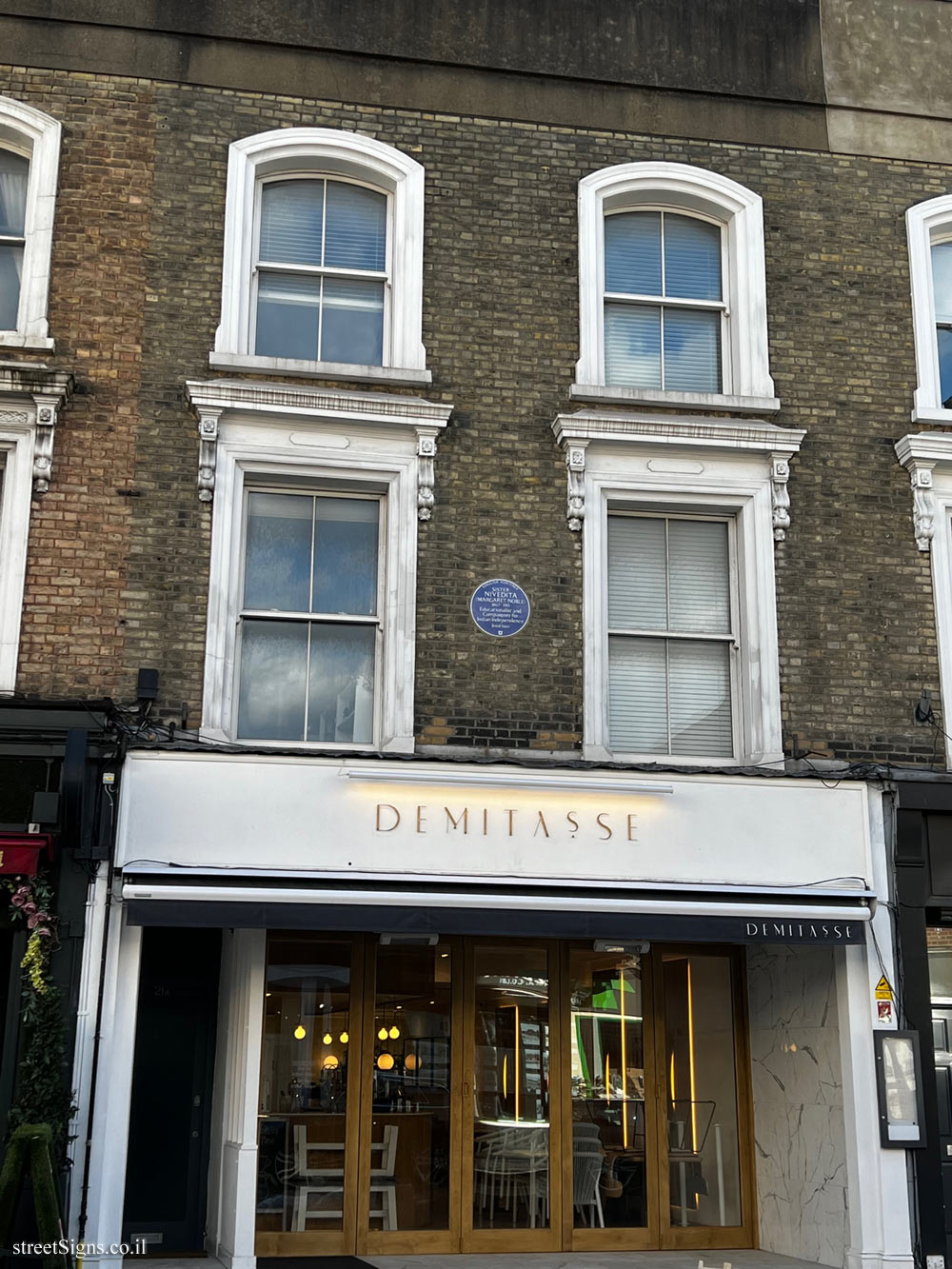 London  - Wimbledon - A memorial plaque in the place where Sister Nivedita lived - 21A High Street Wimbledon, London SW19 5DX, UK