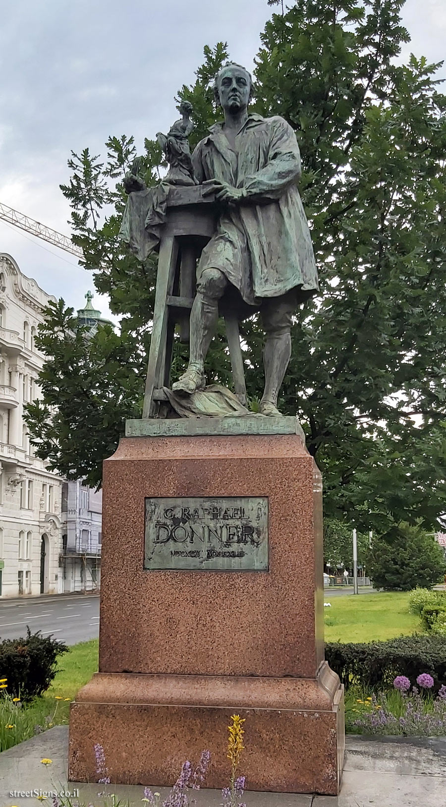 Vienna - A monument in memory of the sculptor Georg Rafael Donner - Lothringerstraße 5, 1010 Wien, Austria