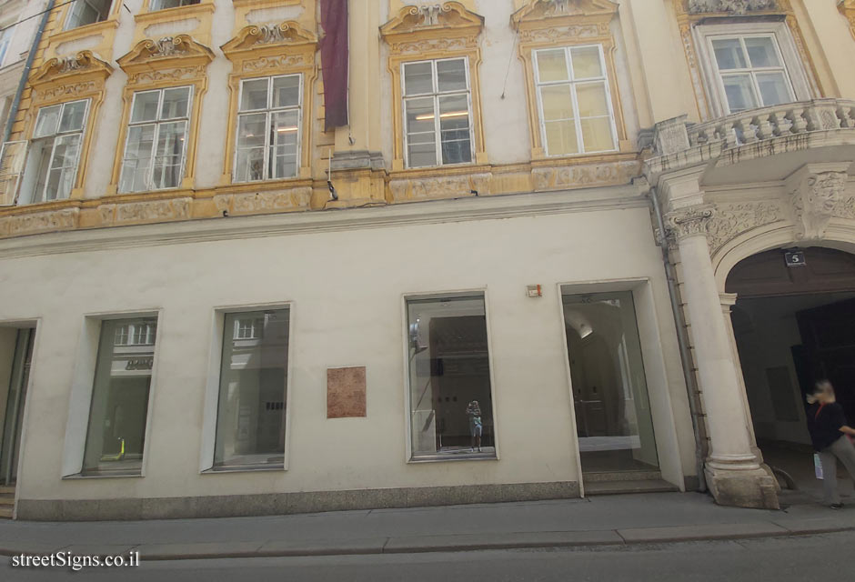 Vienna - the house where the philosopher Dietrich von Hildebrand lived - Habsburgergasse 5, 1010 Wien, Austria