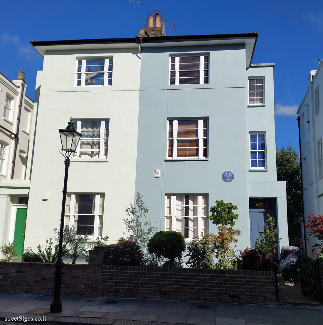 London - Commemorative plaque where the poet Arthur Hugh Clough lived - 11 St Mark’s Cres, London NW1 7TS, UK