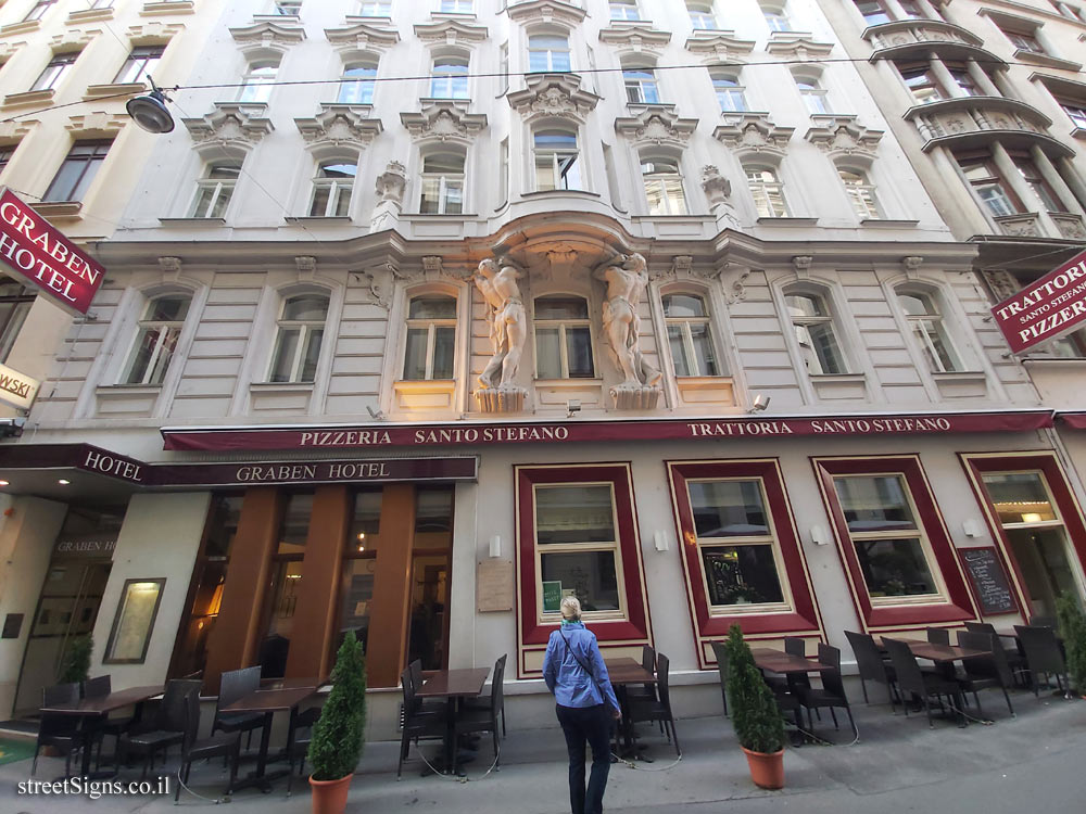 Vienna - The Graben Hotel where Peter Altenberg, Franz Kafka and Max Brod lived - Dorotheergasse 2-4, 1010 Wien, Austria