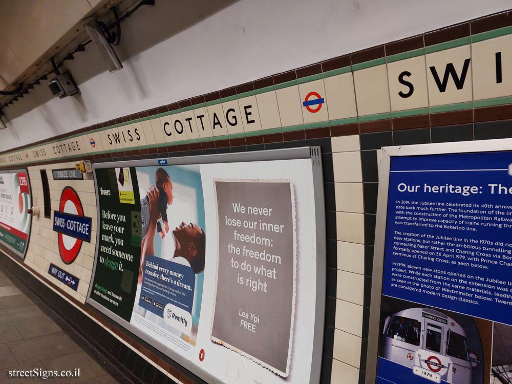 Swiss Cottage tube station, London, UK
