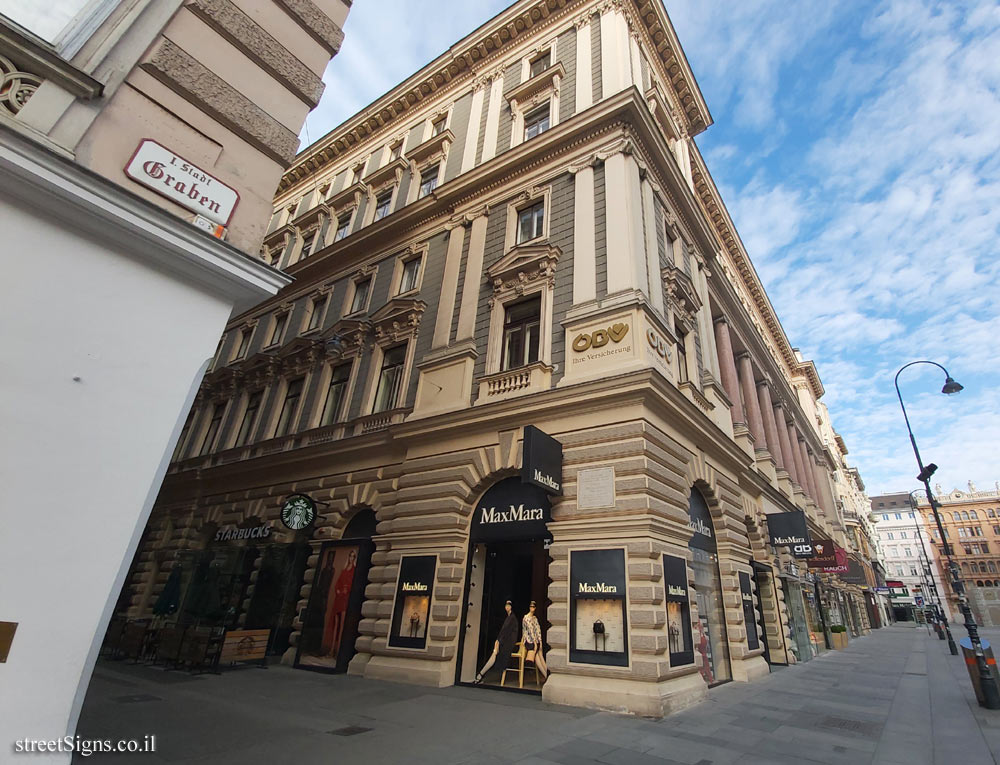 Vienna - the place where the libretist Joseph Sonnleithner lived - Graben 28, 1010 Wien, Austria