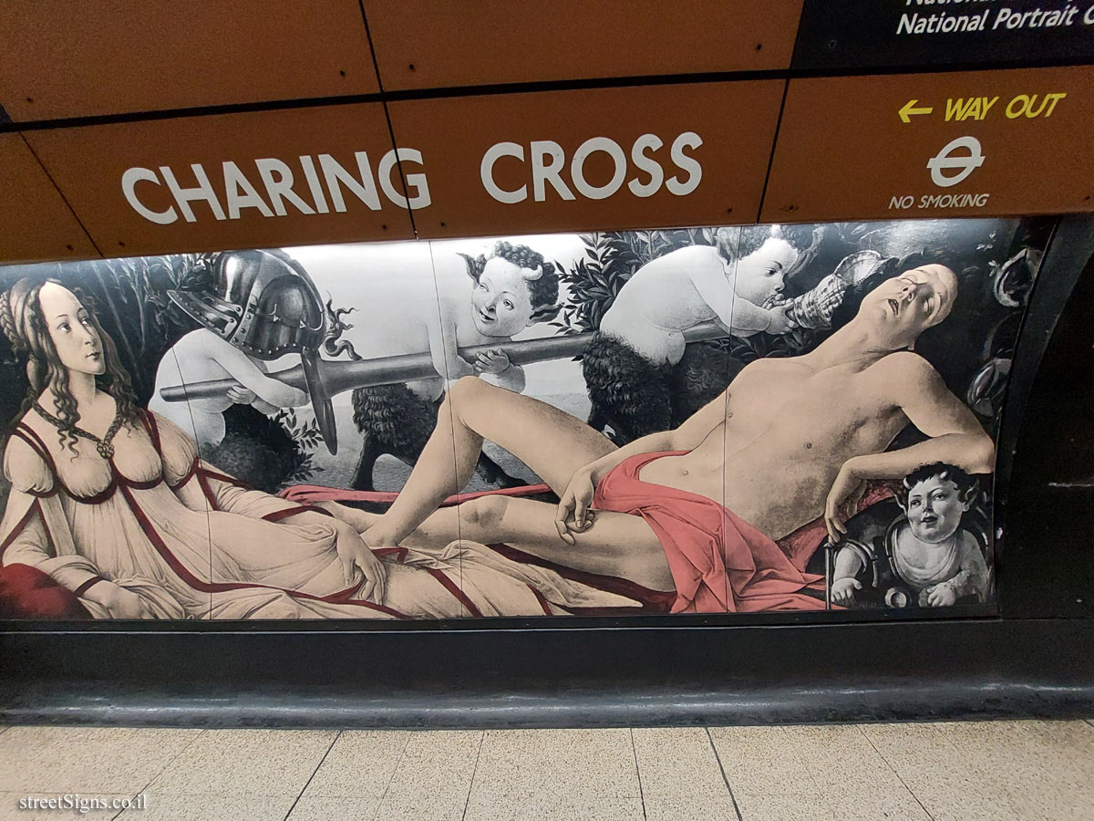 London - Charing Cross Station - Botticelli: Mars and Venus - Charing Cross Station, London WC2N 5RJ, UK